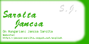 sarolta jancsa business card